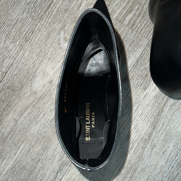 Saint Laurent Leather Pierre Stiletto Boots, 39.5 - Picture 5 of 10